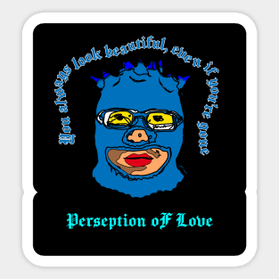 Blue Balaclava Mask With Quote Sticker